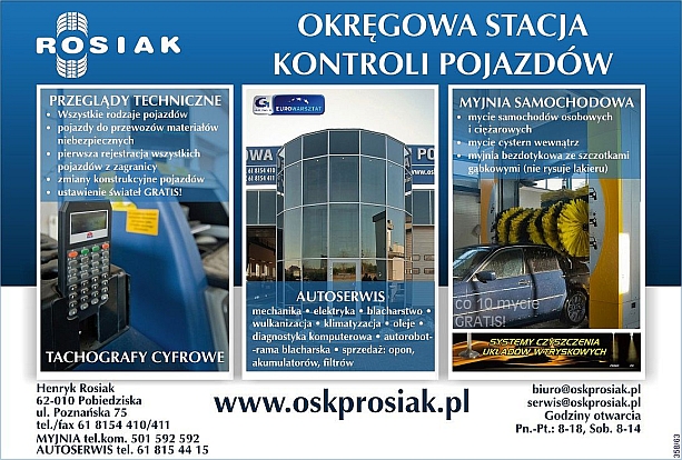 Okręgowa Stacja Kontroli Pojazdów Henryk Rosiak Pobiedziska Poznań Gniezno Swarzędz